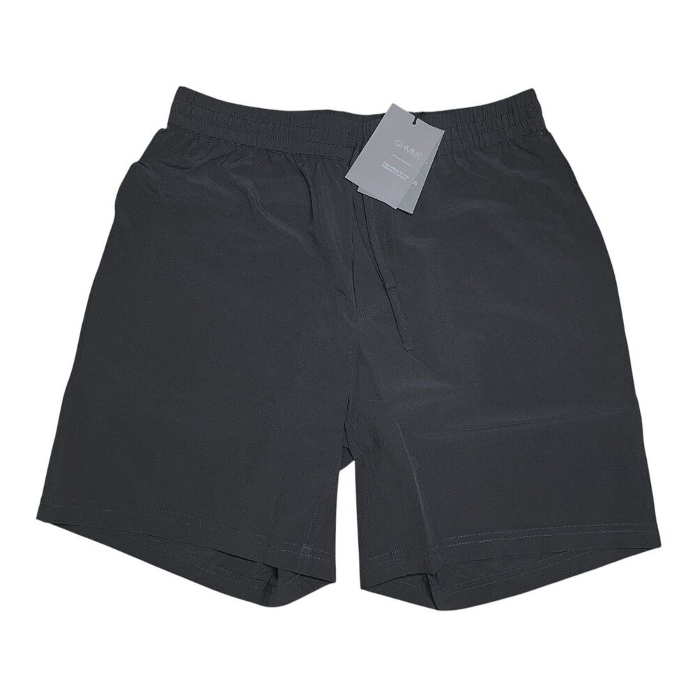NWT Ohmme Mens Yoga Shorts Mayura Black Antibacterial Pilates  Gym New